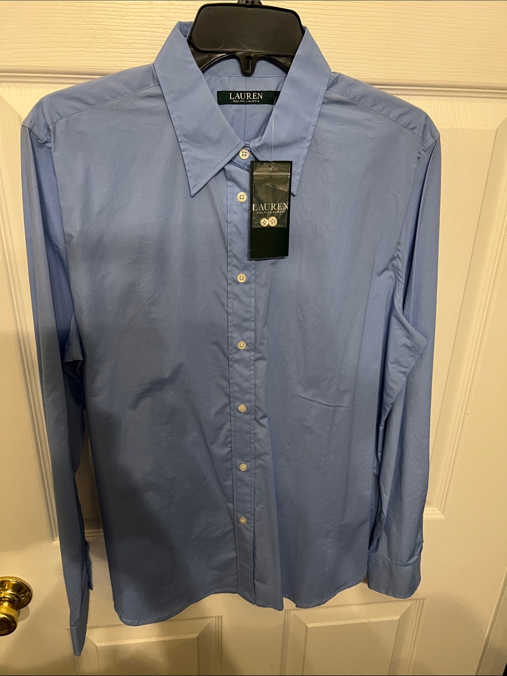 Lauren Ralph Lauren Men's Blue Classic Point-Collar Dress Shirt